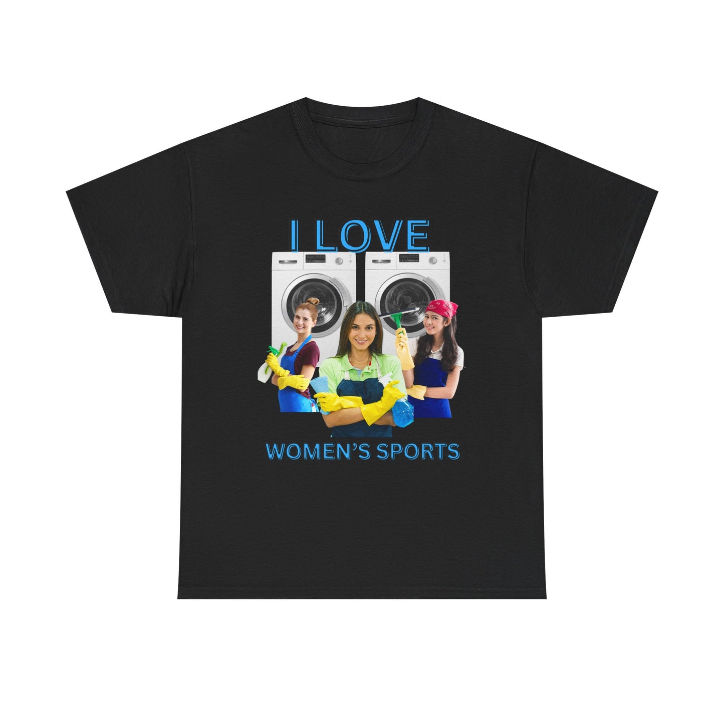 I Love Women's Sports Unisex Heavy Cotton Tee - Fun, Casual Apparel for Supporters of Women in Sports