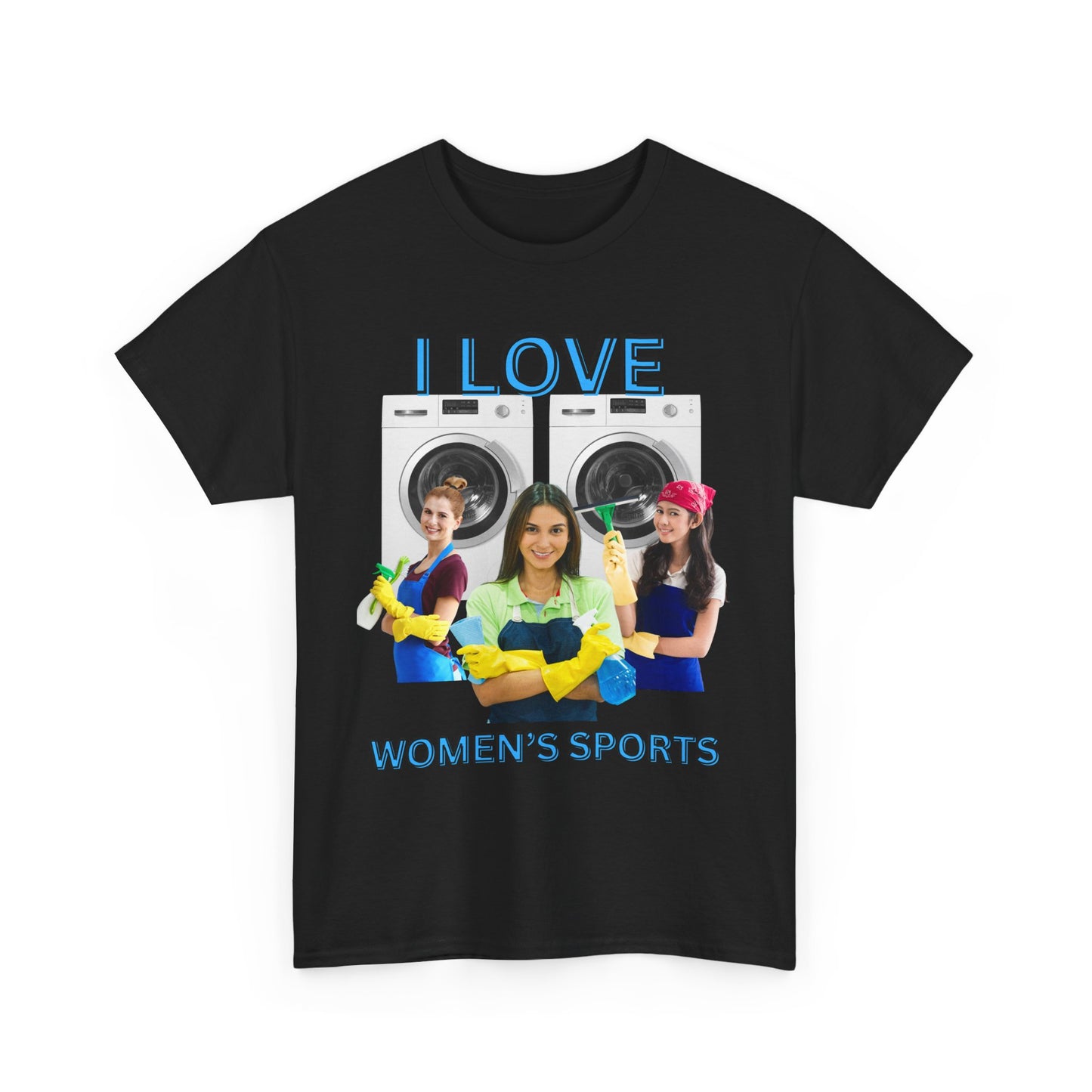 I Love Women's Sports Unisex Heavy Cotton Tee - Fun, Casual Apparel for Supporters of Women in Sports